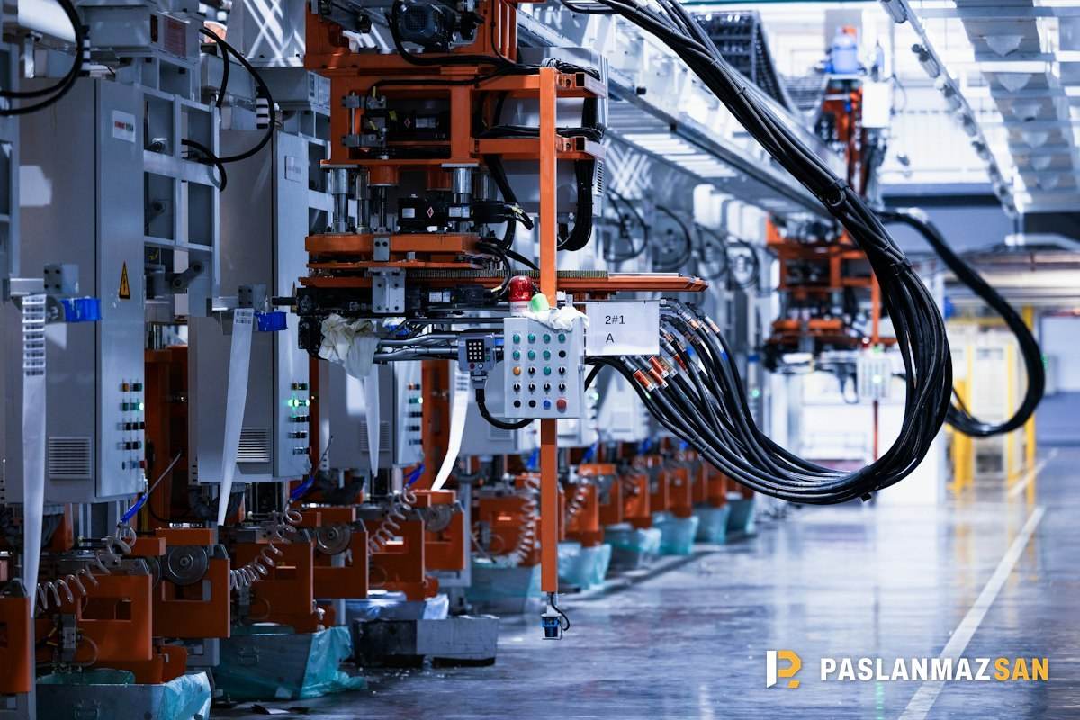 Fabrikada elektrik ekipmanı üretim hattı — Dudullu hurdacı